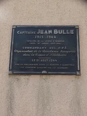 Plaque Jean Bulle à Albertville