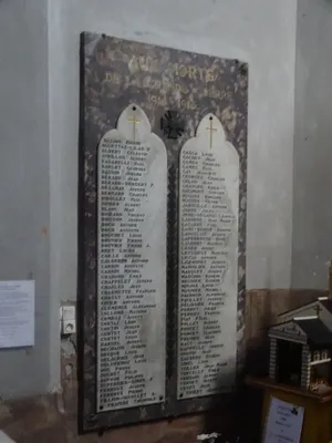 Plaque aux Morts de l'Église Saint-Jean-Baptiste d'Albertville
