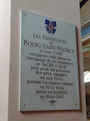 Plaque reconnaissance à Bourg-Saint-Maurice