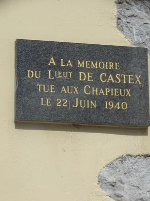 Plaque Lieut de Castex à Bourg-Saint-Maurice