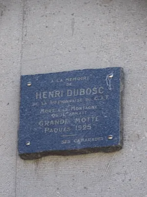 Plaque Henri Dubosc à Tignes