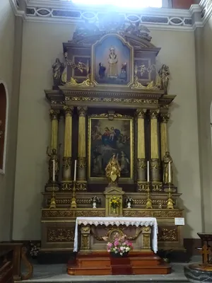autel du Rosaire, son retable et son tableau