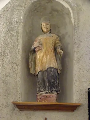 Statue : Saint-Clair dans l'Église Saint-Jacques de Tignes