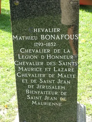 Chevalier Mathieu Bonafous à Saint-Jean-de-Maurienne