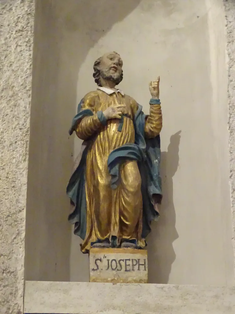 Statue : Saint-Joseph dans l'Église Saint-Jacques de Tignes